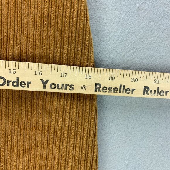 Chelsea Violet Skirt Womens Large Brown Corduroy Button Front Short Cotton - Picture 9 of 11